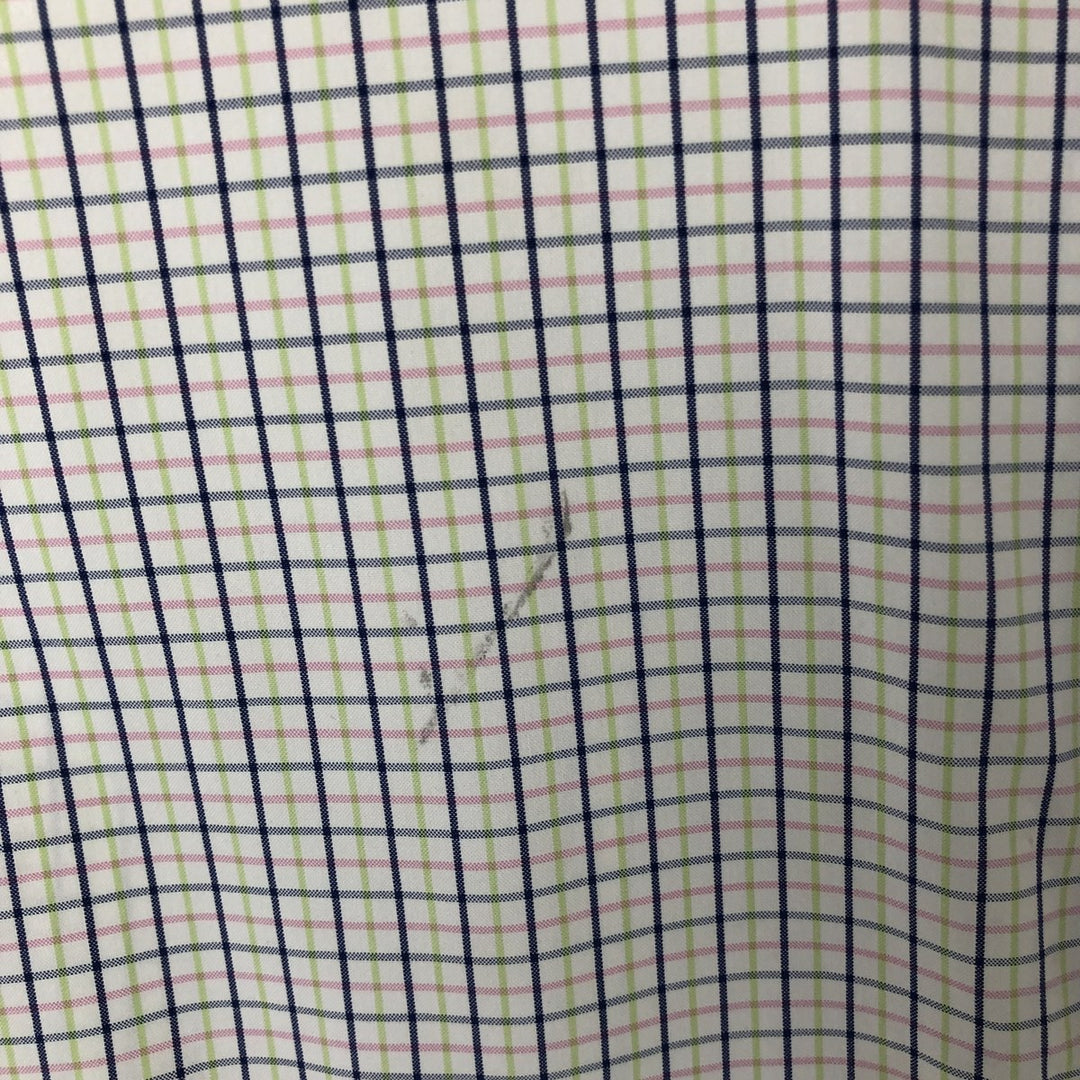 Ralph Lauren Classic Fit Short Sleeve Button Down Check Shirt Men's Size L cotton pink type Vintage Second Hand
