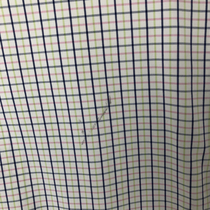 Ralph Lauren Classic Fit Short Sleeve Button Down Check Shirt Men's Size L cotton pink type Vintage Second Hand