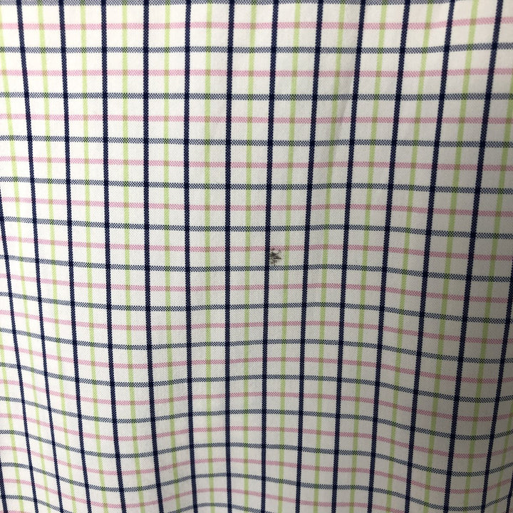 Ralph Lauren Classic Fit Short Sleeve Button Down Check Shirt Men's Size L cotton pink type Vintage Second Hand
