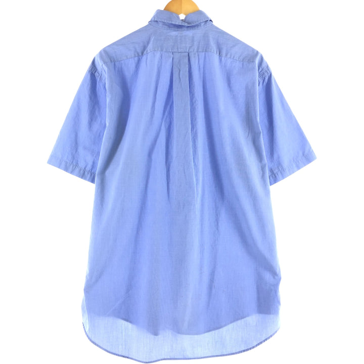 Ralph Lauren BLAKE short sleeve button down check shirt, men's size L cotton Blue type light blue Vintage Second Hand