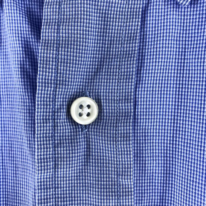 Ralph Lauren BLAKE short sleeve button down check shirt, men's size L cotton Blue type light blue Vintage Second Hand