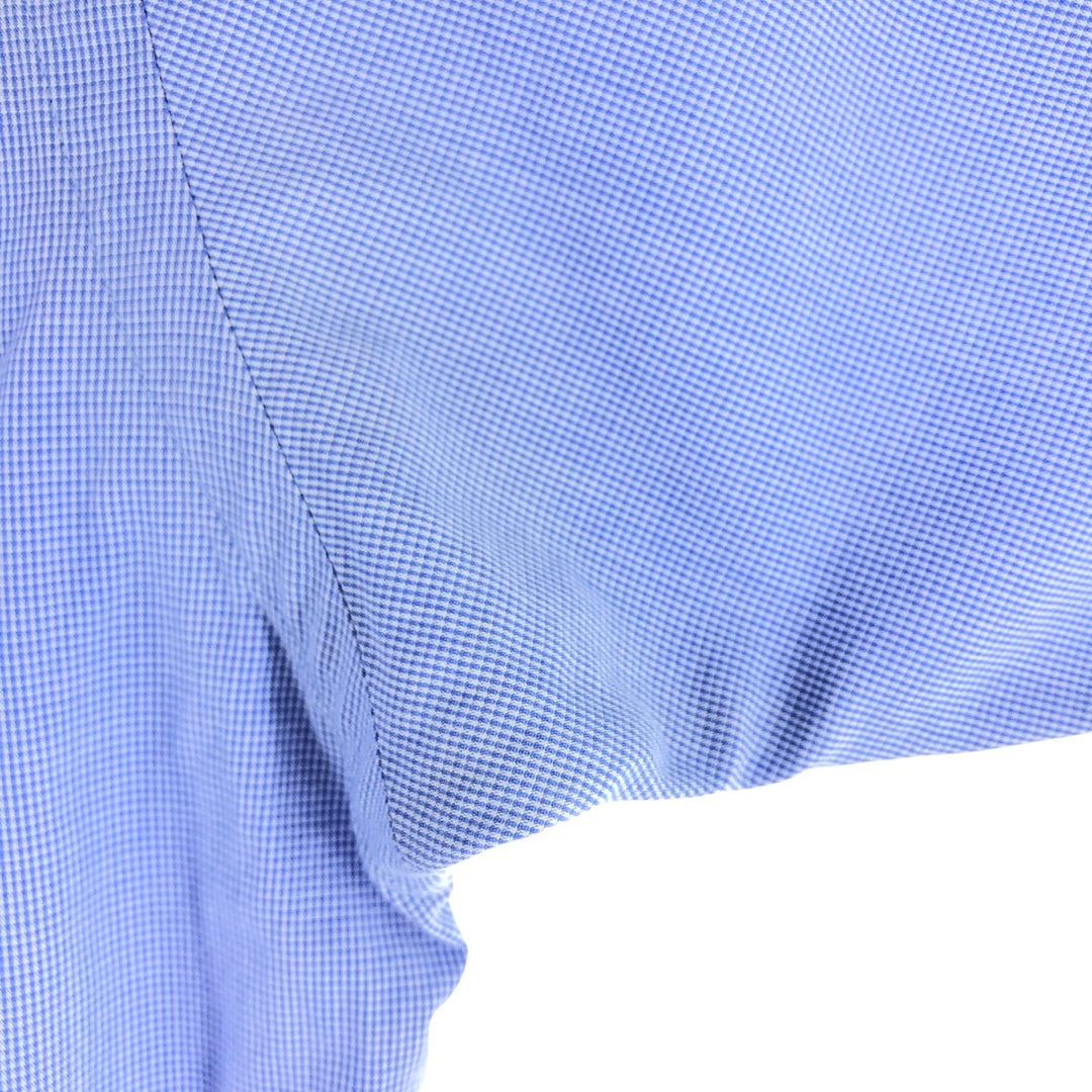 Ralph Lauren BLAKE short sleeve button down check shirt, men's size L cotton Blue type light blue Vintage Second Hand