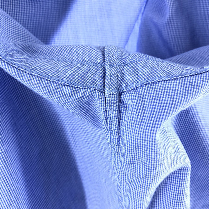Ralph Lauren BLAKE short sleeve button down check shirt, men's size L cotton Blue type light blue Vintage Second Hand
