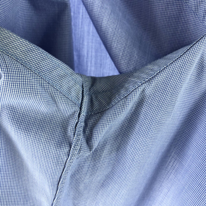 Ralph Lauren BLAKE short sleeve button down check shirt, men's size L cotton Blue type light blue Vintage Second Hand