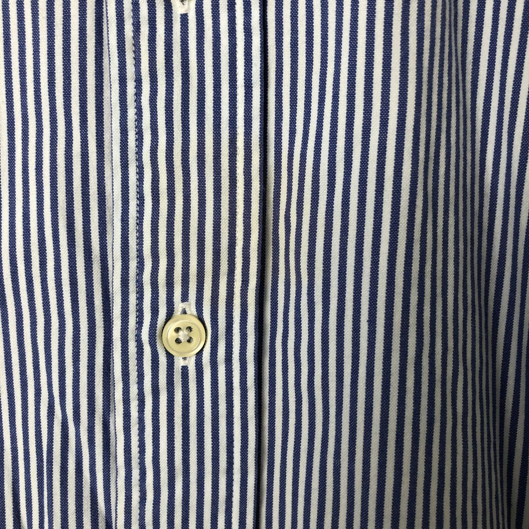 Ralph Lauren Classic Fit Short Sleeve Button Down Striped Shirt Men's Size L cotton blue type Vintage Second Hand