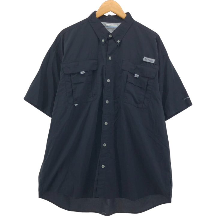 Columbia OMNI-SHIELD Short Sleeve Fishing Shirt, Men's XL unclear black type Vintage Second Hand