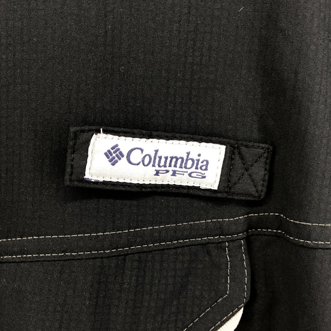 Columbia OMNI-SHIELD Short Sleeve Fishing Shirt, Men's XL polyester black type Vintage Second Hand