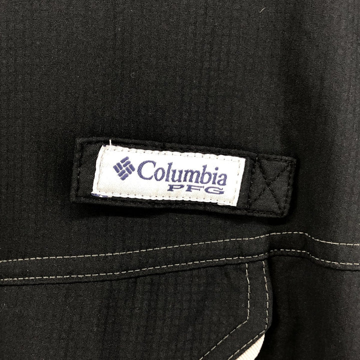 Columbia OMNI-SHIELD Short Sleeve Fishing Shirt, Men's XL polyester black type Vintage Second Hand