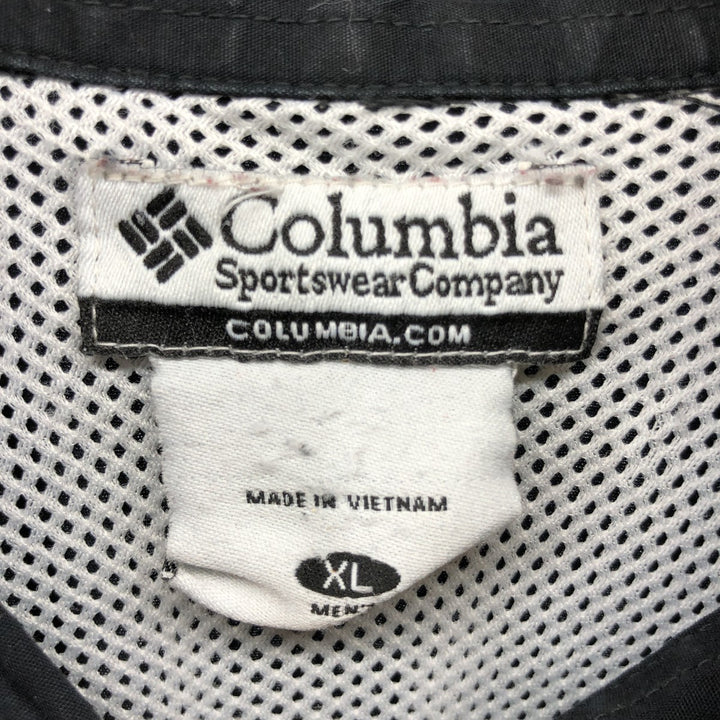 Columbia Short Sleeve Fishing Shirt, Men's XL cotton black type Vintage Second Hand