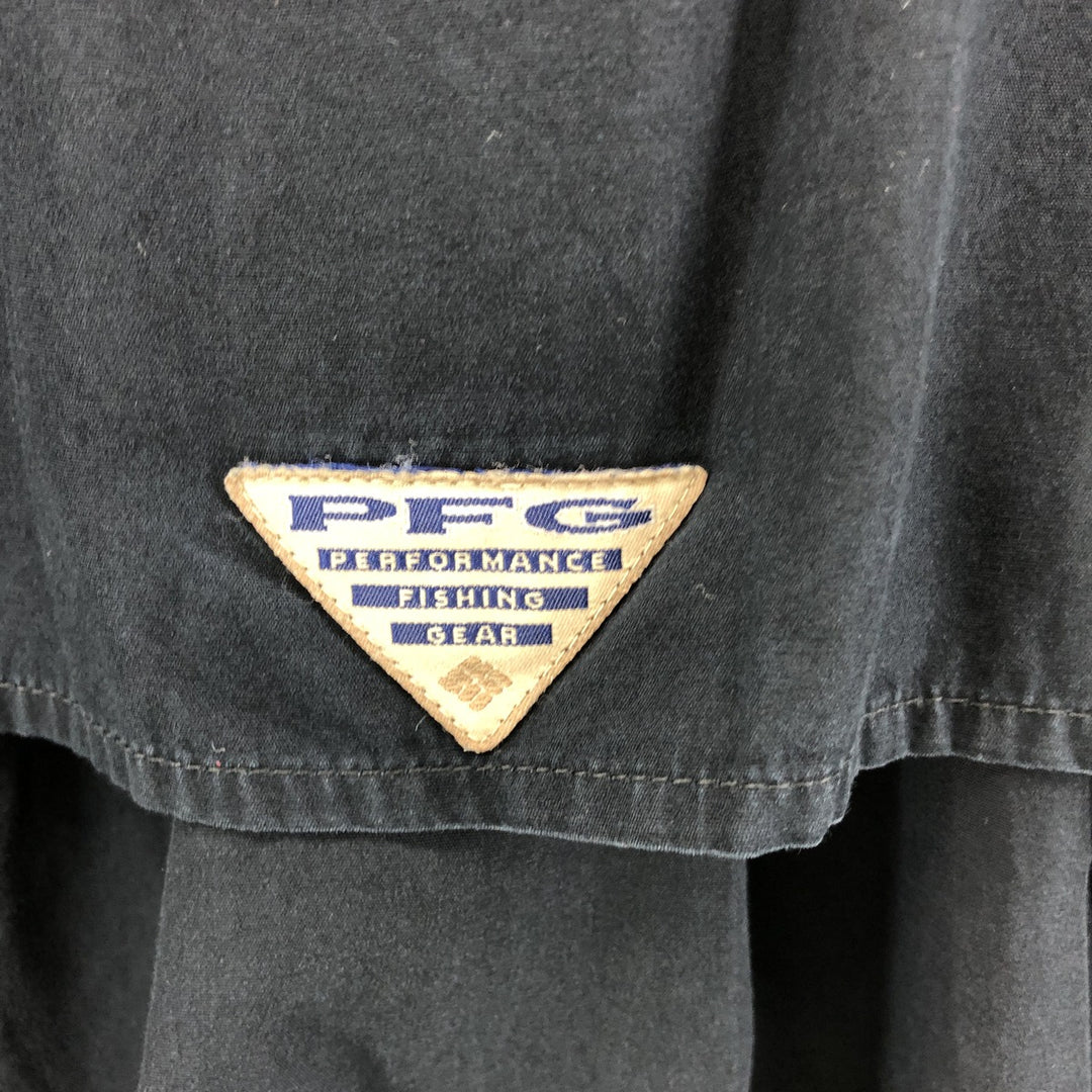 Columbia Short Sleeve Fishing Shirt, Men's XL cotton black type Vintage Second Hand