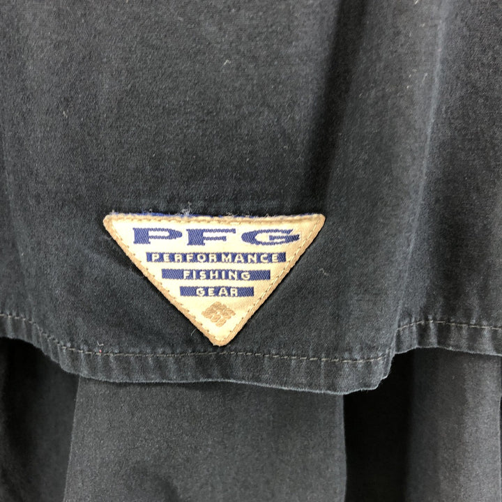 Columbia Short Sleeve Fishing Shirt, Men's XL cotton black type Vintage Second Hand