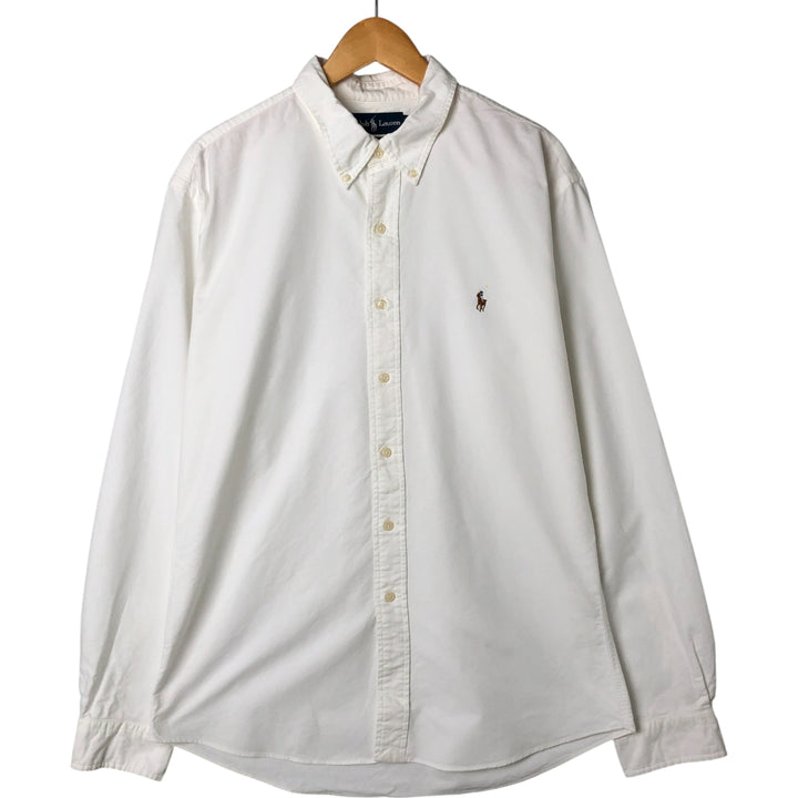 Ralph Lauren Custom Fit Long Sleeve Button Down Shirt Men's XXL cotton white type Vintage Second Hand