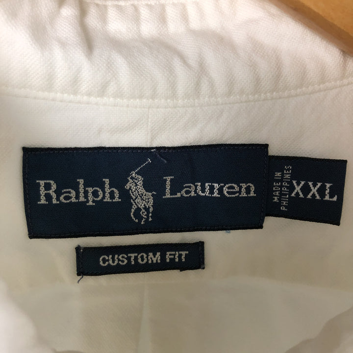 Ralph Lauren Custom Fit Long Sleeve Button Down Shirt Men's XXL cotton white type Vintage Second Hand