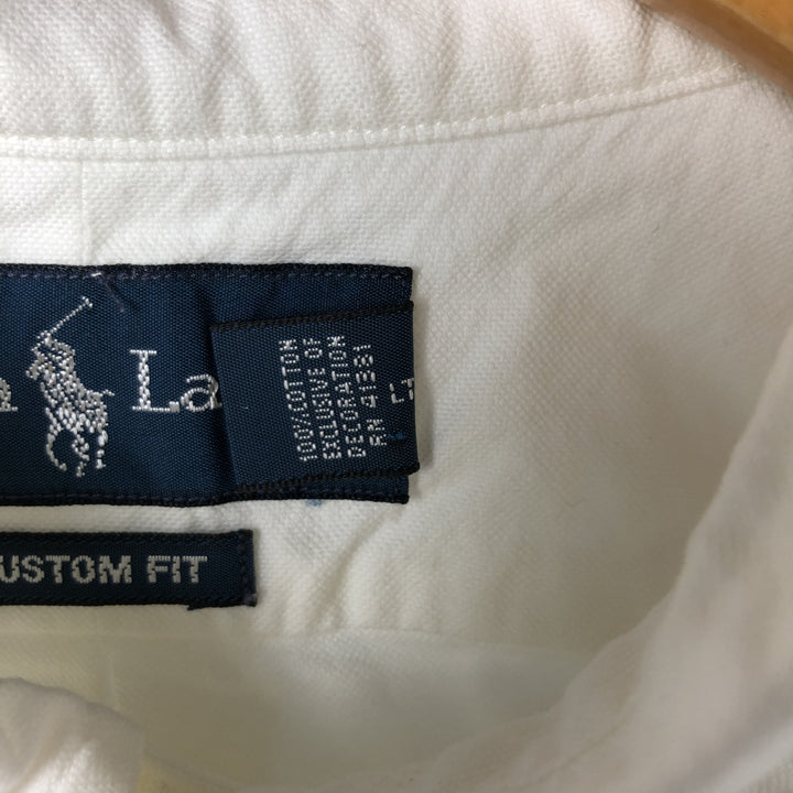 Ralph Lauren Custom Fit Long Sleeve Button Down Shirt Men's XXL cotton white type Vintage Second Hand