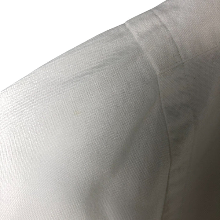 Ralph Lauren YARMOUTH long sleeve button down shirt, men's size L cotton white type Vintage Second Hand
