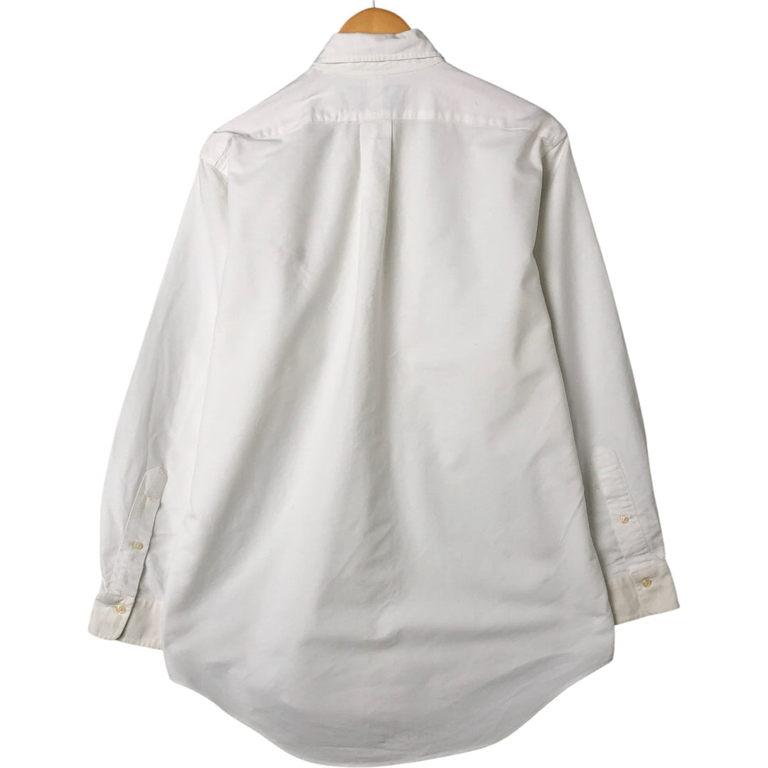 Ralph Lauren long sleeve button down shirt, men's size M cotton white type Vintage Second Hand