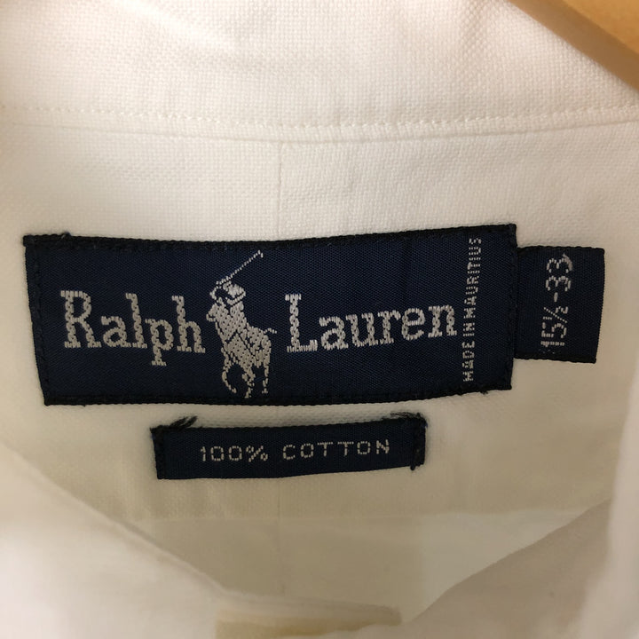Ralph Lauren long sleeve button down shirt, men's size M cotton white type Vintage Second Hand