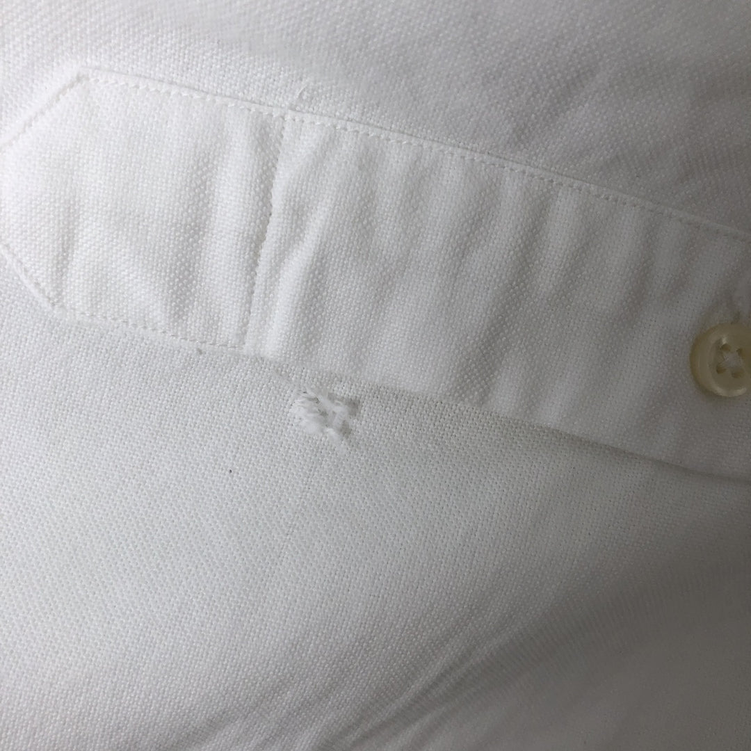Ralph Lauren long sleeve button down shirt, men's size M cotton white type Vintage Second Hand
