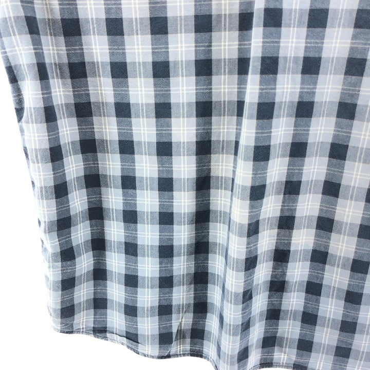Carhartt RELAXED FIT Check Pattern Button-down Short Sleeve Work Shirt, Men's XL cotton navy blue type Vintage Second Hand