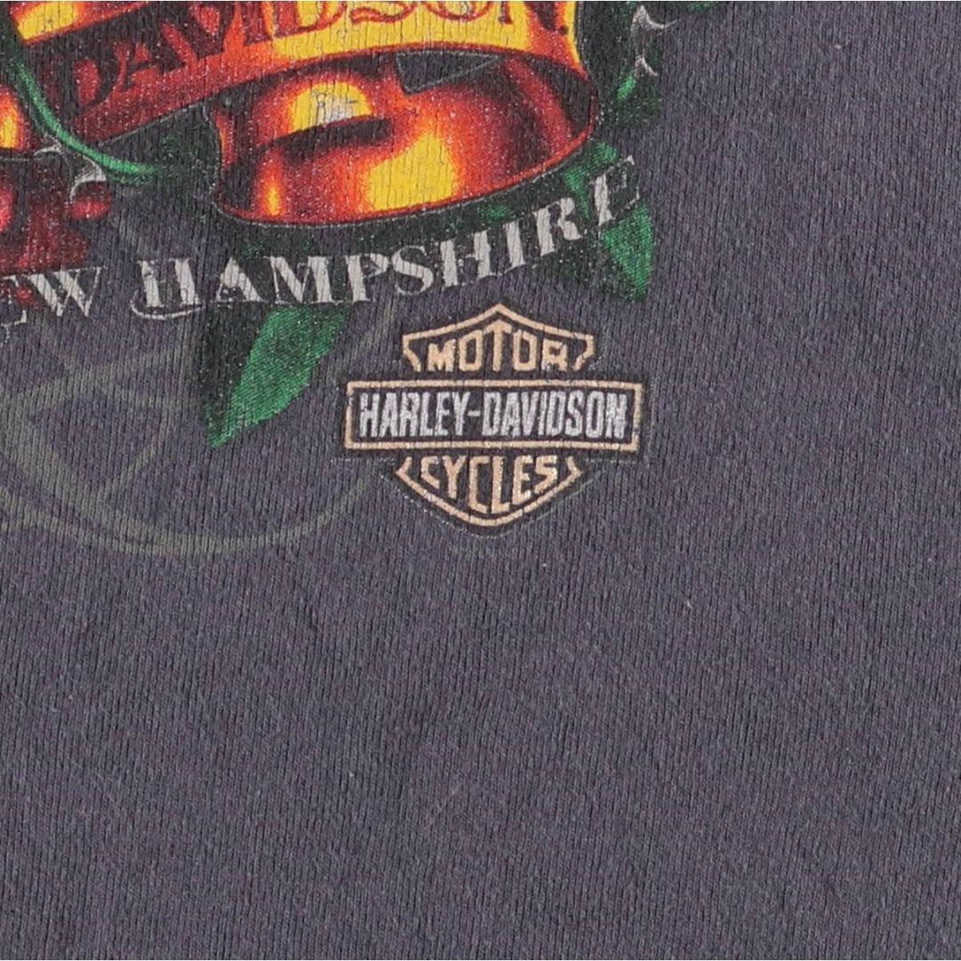 00'S Harley-Davidson Floral Cropped Length Rose Pattern Camisole Women's Size S unclear gray type Vintage Second Hand