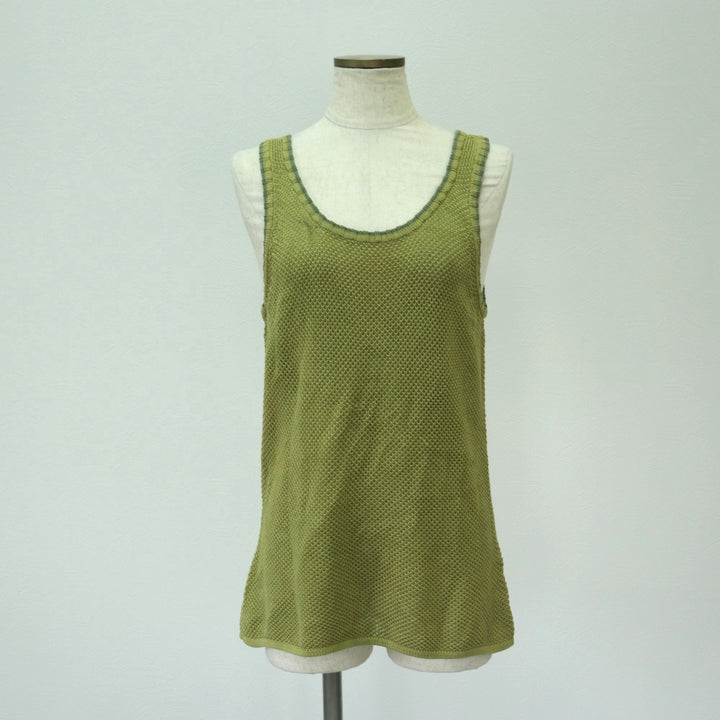 Tommy Bahama knit bustier for women, size M cotton green type yellow green Vintage Second Hand