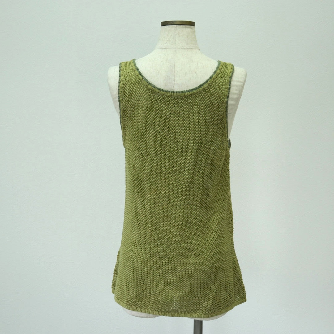 Tommy Bahama knit bustier for women, size M cotton green type yellow green Vintage Second Hand