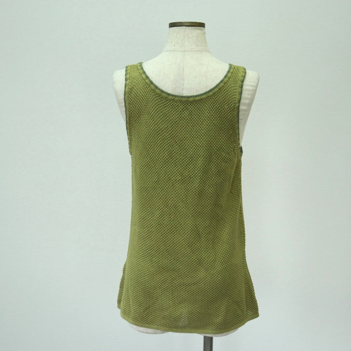 Tommy Bahama knit bustier for women, size M cotton green type yellow green Vintage Second Hand