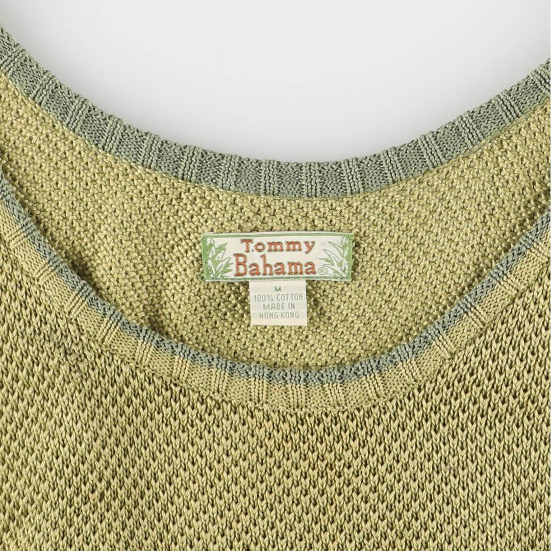 Tommy Bahama knit bustier for women, size M cotton green type yellow green Vintage Second Hand