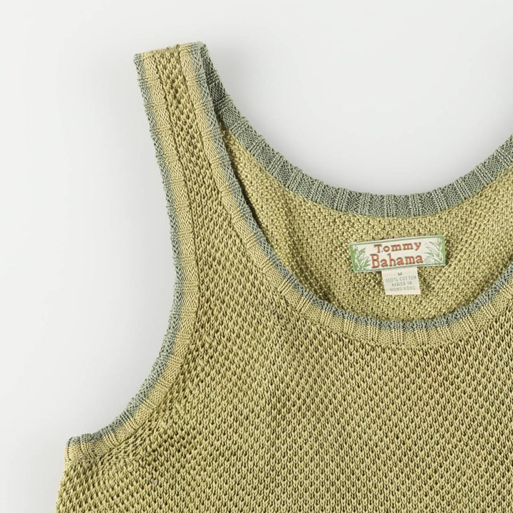 Tommy Bahama knit bustier for women, size M cotton green type yellow green Vintage Second Hand