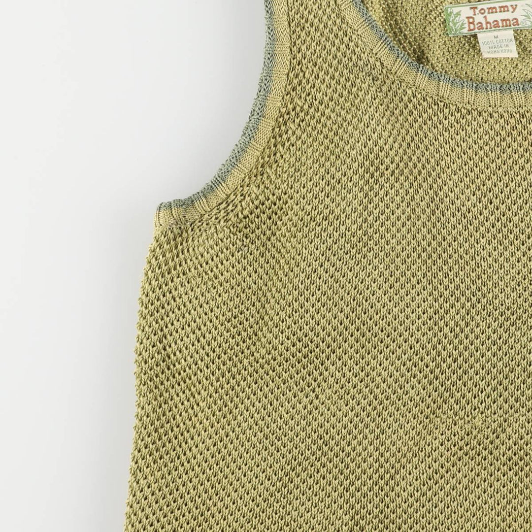 Tommy Bahama knit bustier for women, size M cotton green type yellow green Vintage Second Hand