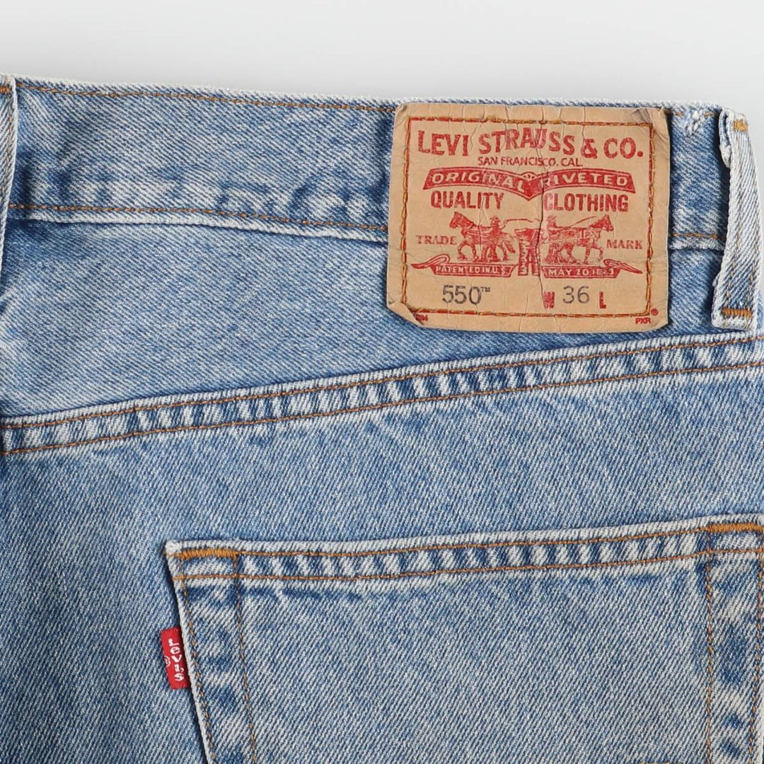 Levi's 550 Relaxed Fit Denim Shorts, Men's, W35 equivalent cotton blue type Vintage Second Hand
