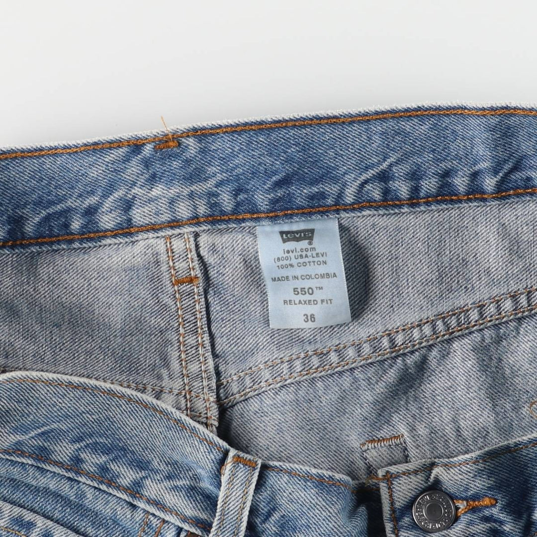 Levi's 550 Relaxed Fit Denim Shorts, Men's, W35 equivalent cotton blue type Vintage Second Hand