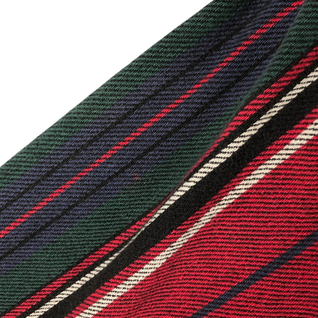 90s~00'S St. John's Bay Stripe Pattern Long Sleeve Flannel Shirt Men's Medium Vintage cotton red type Vintage Second Hand