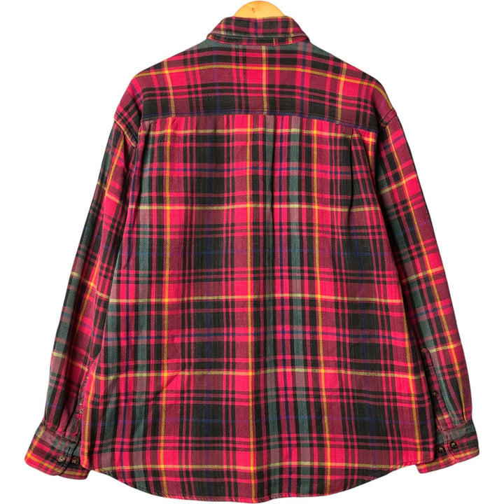 90'S GAP Old Gap Madras Check Long Sleeve Flannel Check Shirt, Men's XL, Vintage unclear pink type Vintage Second Hand