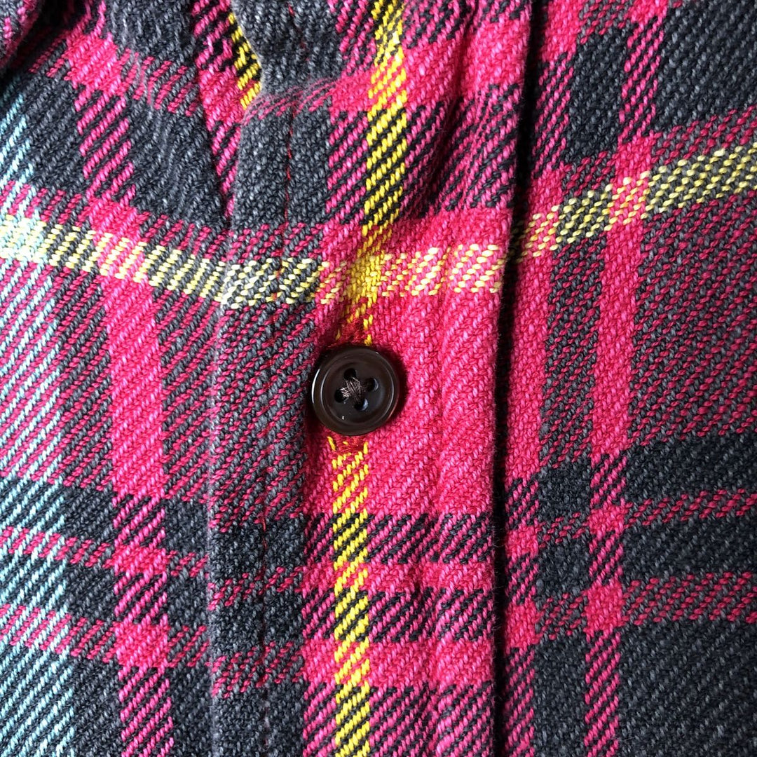 90'S GAP Old Gap Madras Check Long Sleeve Flannel Check Shirt, Men's XL, Vintage unclear pink type Vintage Second Hand