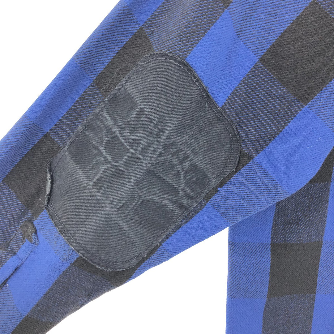FIELD and STREAM Buffalo Check Long Sleeve Flannel Check Shirt, Men's Size L cotton blue type Vintage Second Hand