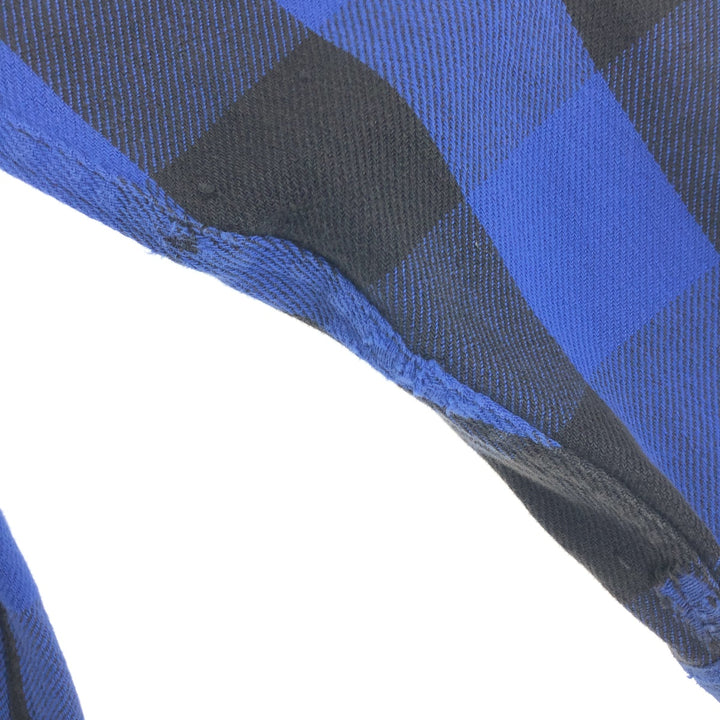 FIELD and STREAM Buffalo Check Long Sleeve Flannel Check Shirt, Men's Size L cotton blue type Vintage Second Hand