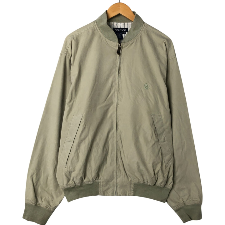 90'S NAUTICA Windbreaker Men's XL Vintage polyester Khaki type beige Vintage Second Hand