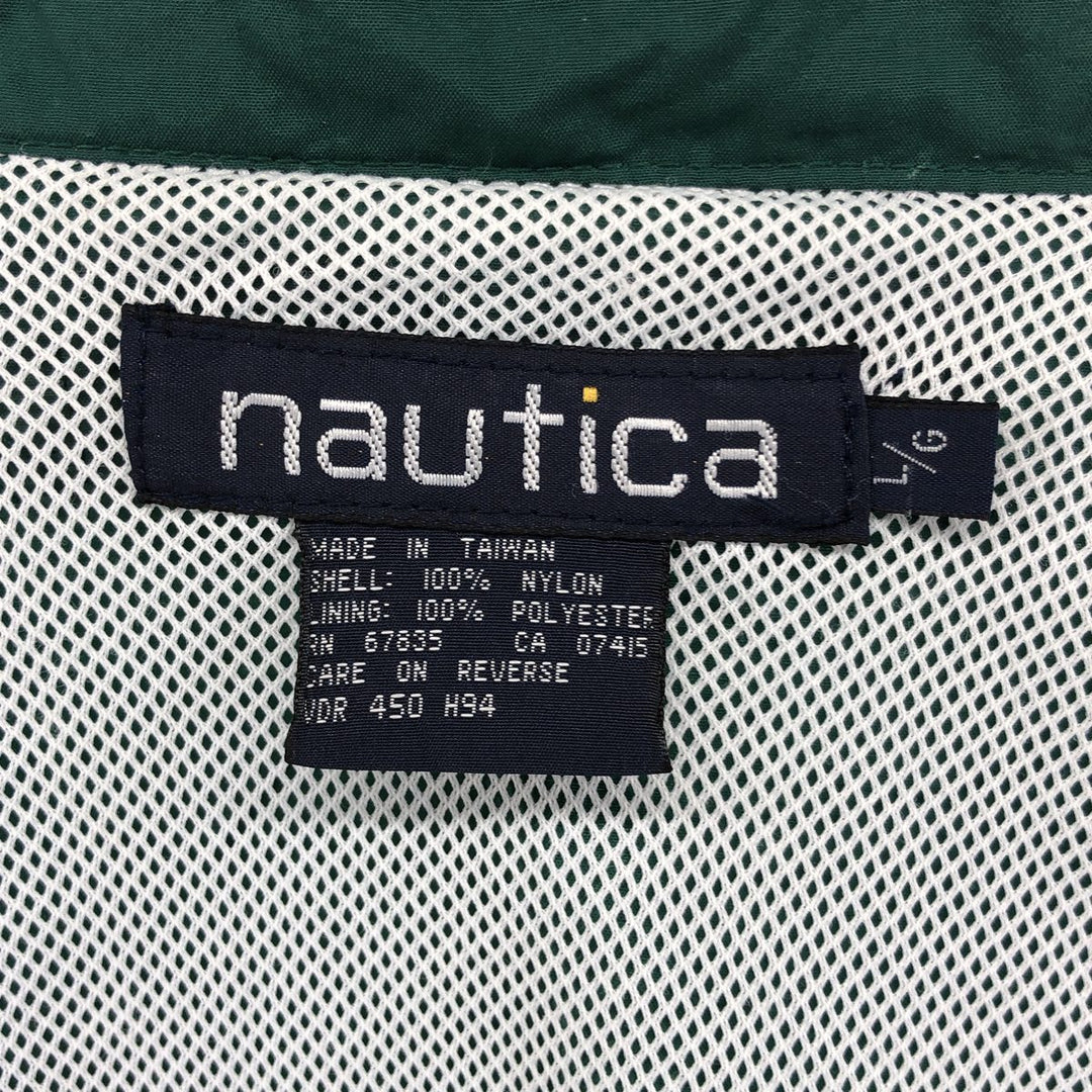 90'S Nautica sailing jacket, men's size L, vintage Nylon Green type dark green Vintage Second Hand