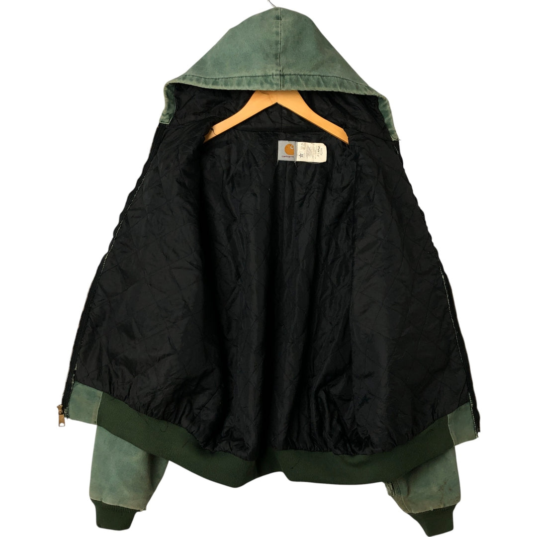 80s-90'S Carhartt Active Jacket Duck Full Zip Parka Made in USA Men's XL Vintage cotton Khaki type Vintage Second Hand