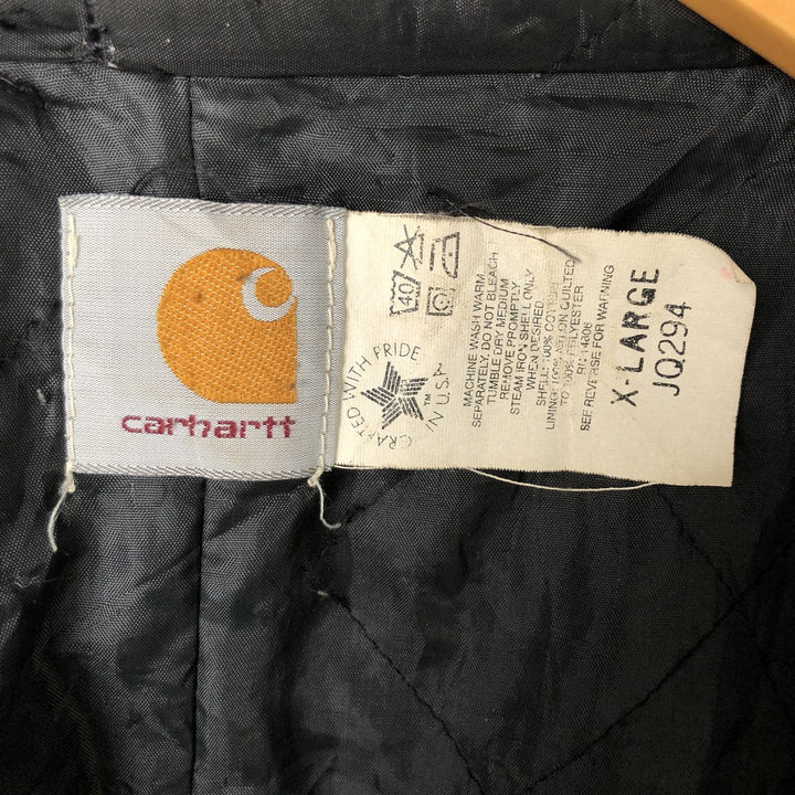 80s-90'S Carhartt Active Jacket Duck Full Zip Parka Made in USA Men's XL Vintage cotton Khaki type Vintage Second Hand