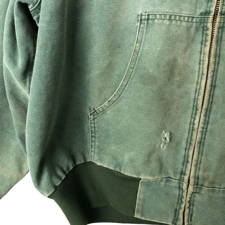 80s-90'S Carhartt Active Jacket Duck Full Zip Parka Made in USA Men's XL Vintage cotton Khaki type Vintage Second Hand