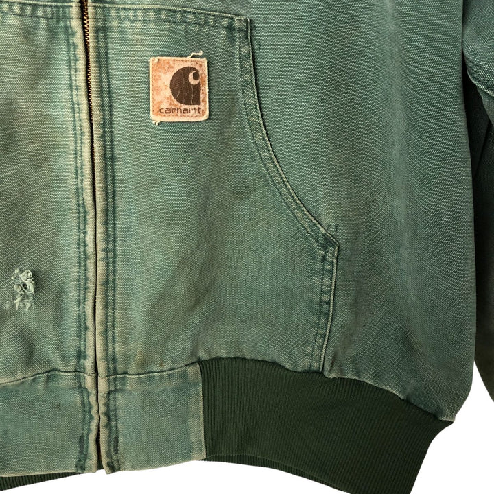 80s-90'S Carhartt Active Jacket Duck Full Zip Parka Made in USA Men's XL Vintage cotton Khaki type Vintage Second Hand