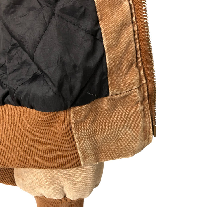 Carhartt Active Jacket Duck Full Zip Hoodie Men's L size cotton Beige type Vintage Second Hand