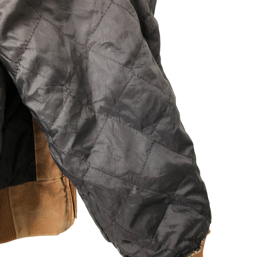 Carhartt Active Jacket Duck Full Zip Hoodie Men's L size cotton Beige type Vintage Second Hand