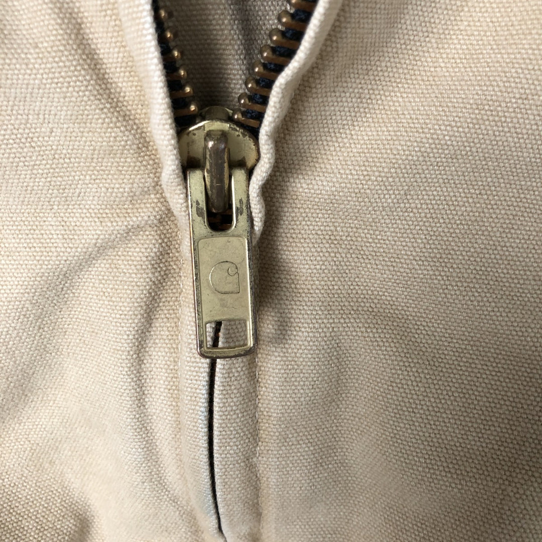 00'S Carhartt Santa Fe Jacket Duck Work Blouson Men's S size cotton Beige type Vintage Second Hand