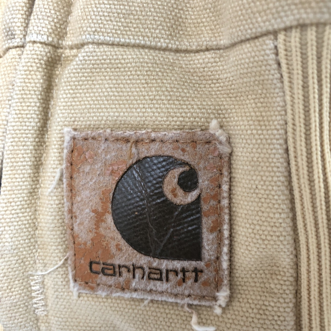 00'S Carhartt Santa Fe Jacket Duck Work Blouson Men's S size cotton Beige type Vintage Second Hand