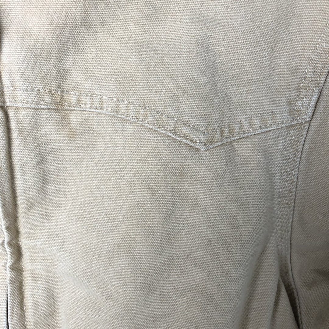 00'S Carhartt Santa Fe Jacket Duck Work Blouson Men's S size cotton Beige type Vintage Second Hand