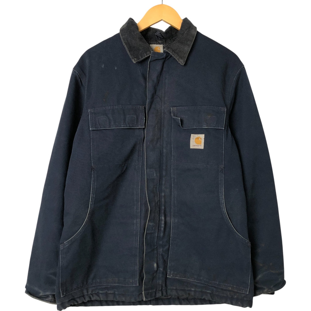 Carhartt Traditional Coat Duck Work Jacket Men's M cotton navy blue type Vintage Second Hand