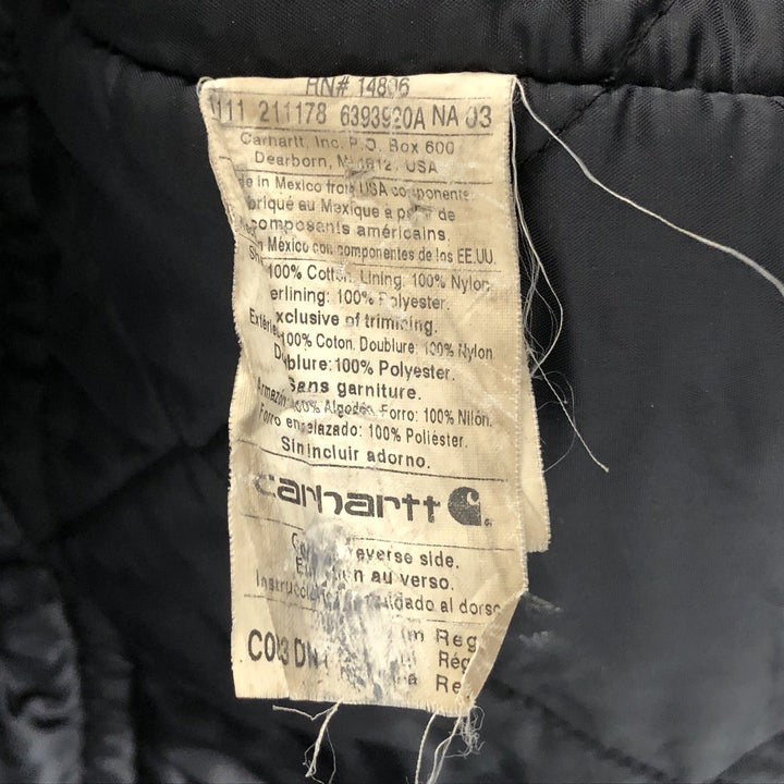 Carhartt Traditional Coat Duck Work Jacket Men's M cotton navy blue type Vintage Second Hand